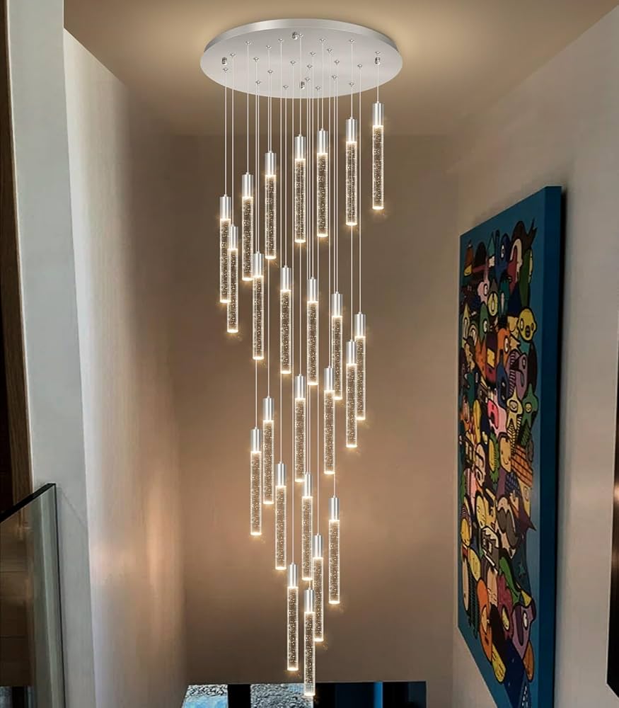 HAIXIANG W24 x H157 Glam Chandelier Bubble Crystal Ceiling