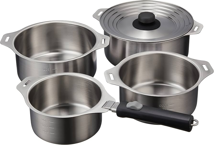 Amazon.co.jp: 和平フレイズ 燕三条 取っ手が取れる 鍋 4点 セット