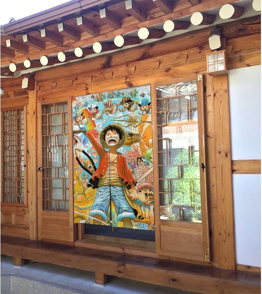 Amazon｜ワンピース ONE PIECE ルフィ ドアカーテン のれん カーテン