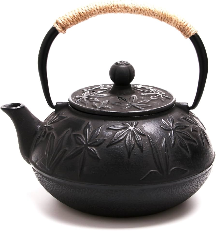 Amazon｜一期屋 鉄瓶 南部鉄器 もみじ柄 伝統工芸品 急須 茶こし付き