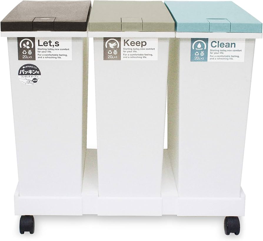 Amazon｜新輝合成(Shinki Gosei) トンボ ネオカラー ゴミ箱 ワンタッチ