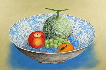 Amazon.co.jp: 真作 五十川昇乗 日本画「静物」画寸 10号 岐阜県出身