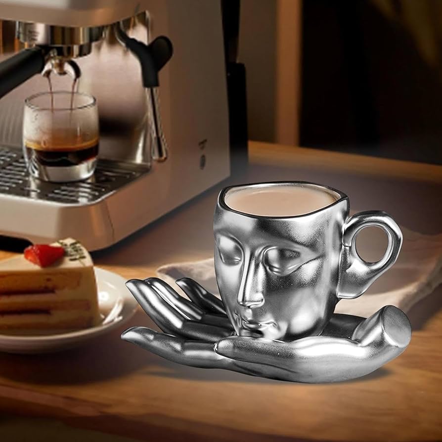 Amazon.co.jp: 顔ティーカップ -人間の顔カップ, 彫刻 260ml