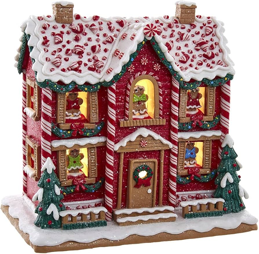 Amazon.com: Kurt S. Adler 9.5-Inch Battery-Operated Gingerbread
