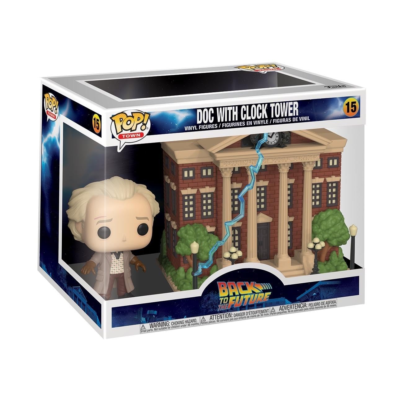 Amazon.com: Funko Pop! Town: Back to The Future - Doc with Clock