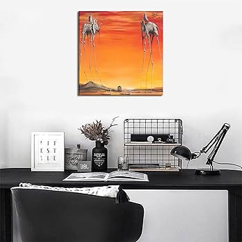 Amazon.co.jp: サルバドール・ダリ有名な作品（象の芸術）アート