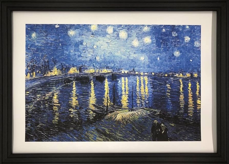 Amazon | フィンセント・ファン・ゴッホ ローヌ川の星月夜 星降る夜 A4