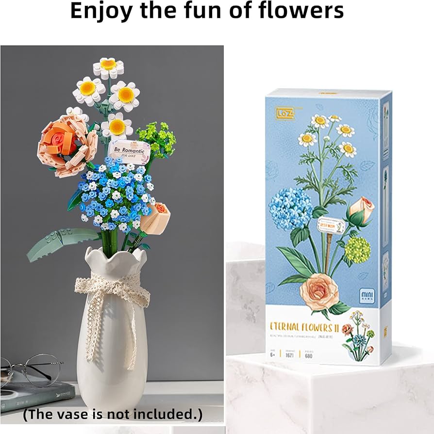 Amazon.com: ZIYOSTAR Mini Bricks Flower Bouquet Building Sets