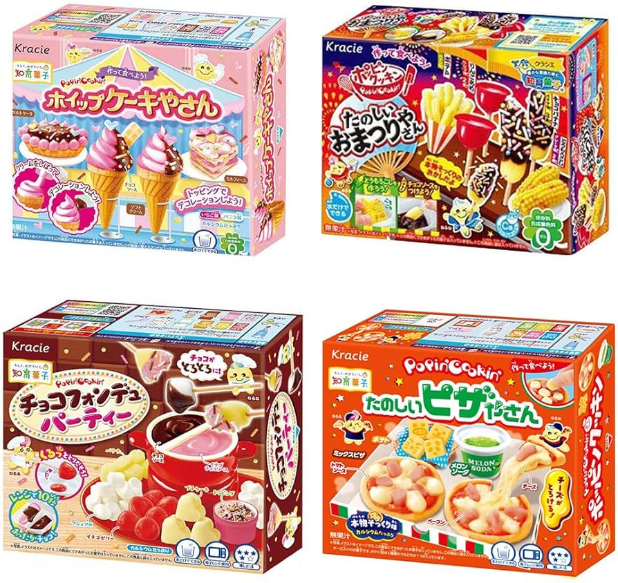 Popin' Cookin' Japaneese DIY Kit Assortment 4pcs Kracie Children