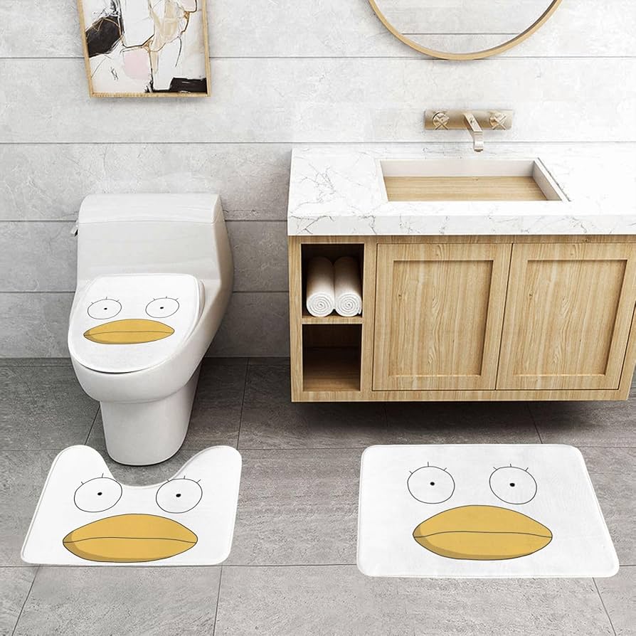 Amazon｜銀魂 エリザベス 3点セット トイレマット フタカバー 便座