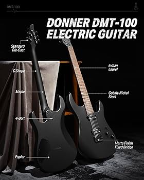Amazon.com: Donner Solid Body Electric Guitar, Matte Finish 39