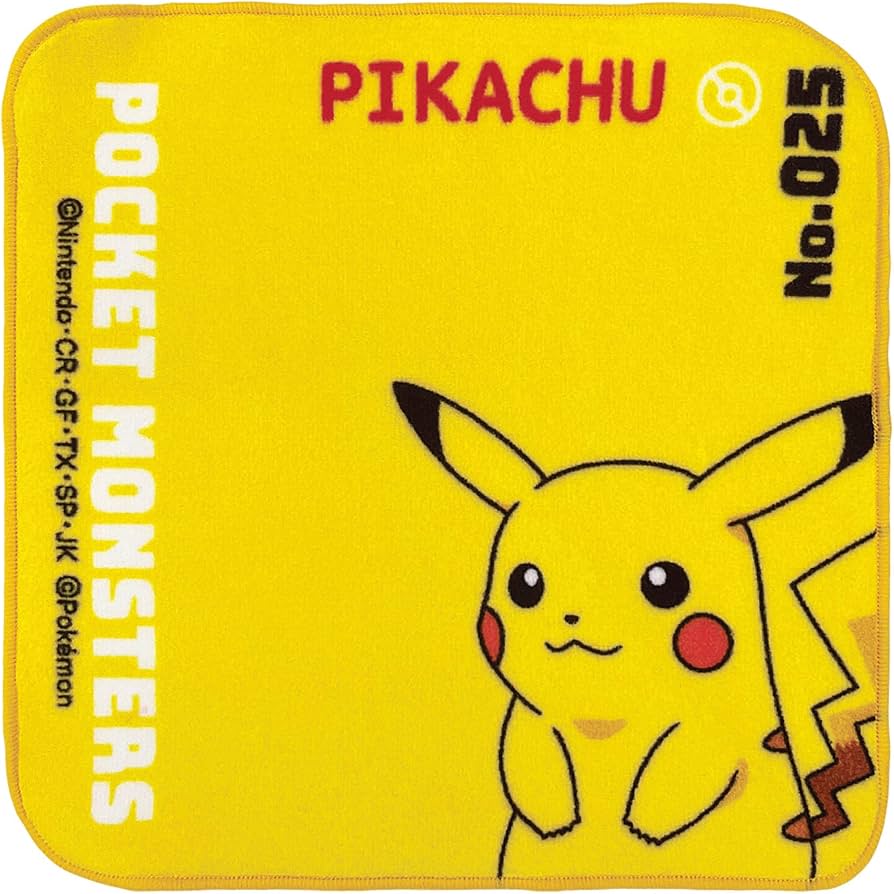 Amazon｜林(Hayashi) ミニタオル 約20×20cm ポケモン ピカチュウ