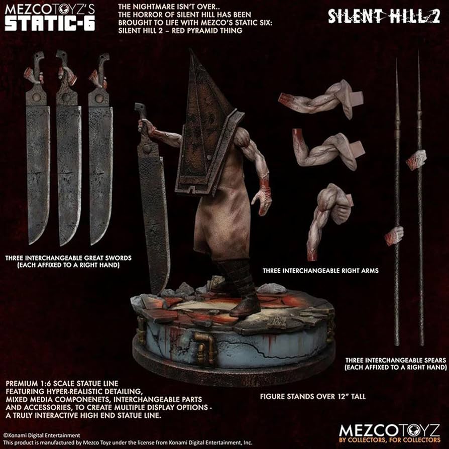 Amazon.com: Mezco Toyz Static Six Silent Hill 2: Red Pyramid Thing