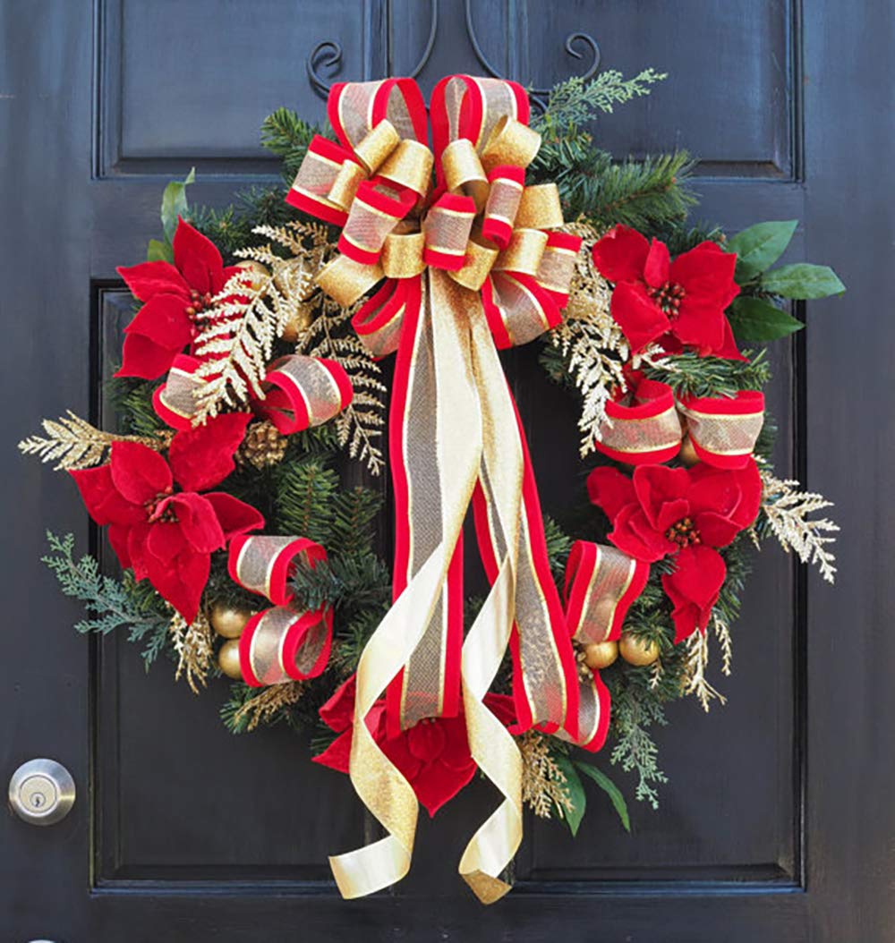 Amazon | S&C Live クリスマスリース 玄関ドア 40cm ゴージャス