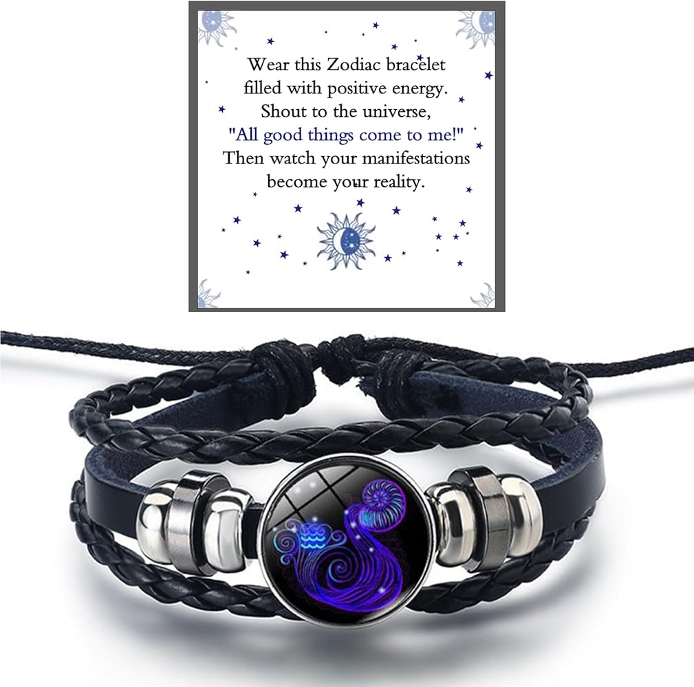 Amazon.com: DIOWUS Zodiac Signs Spirit Bracelet For Women Men, 12