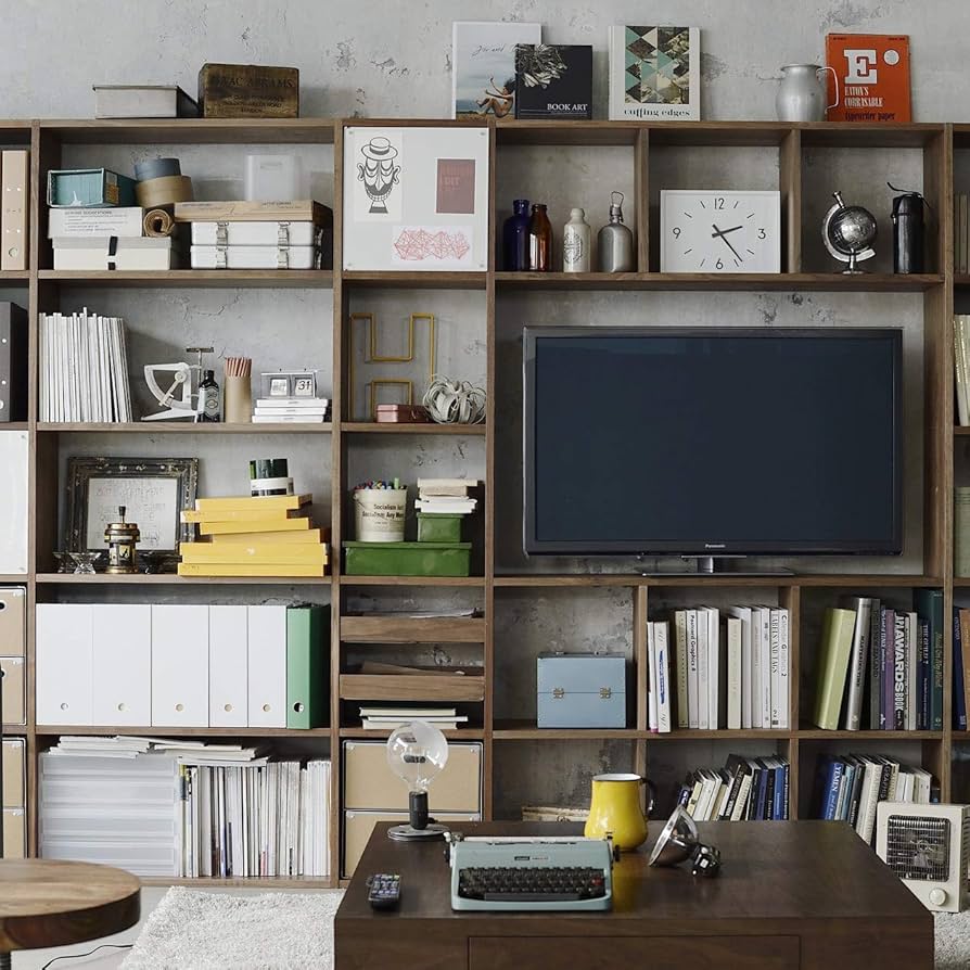 Amazon｜無印良品 スタッキングシェルフ・追加5段・ウォールナット材