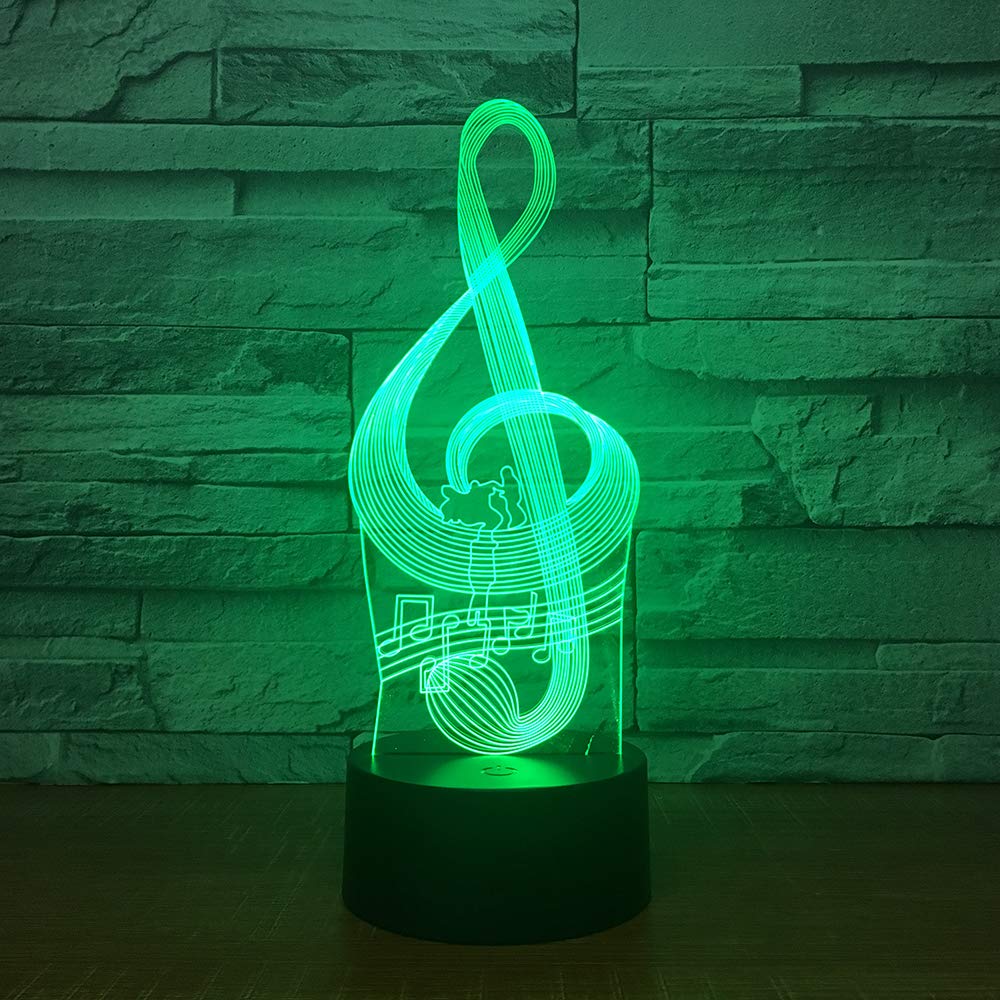 Amazon.co.jp : 音符 3Dナイトライト アクリル 7色変化 光学