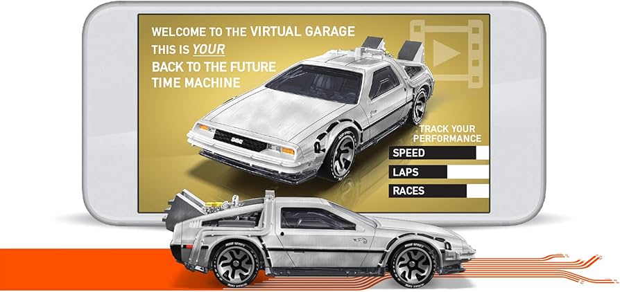 Amazon.com: Hot Wheels id Back to the Future Time Machine Vehicle