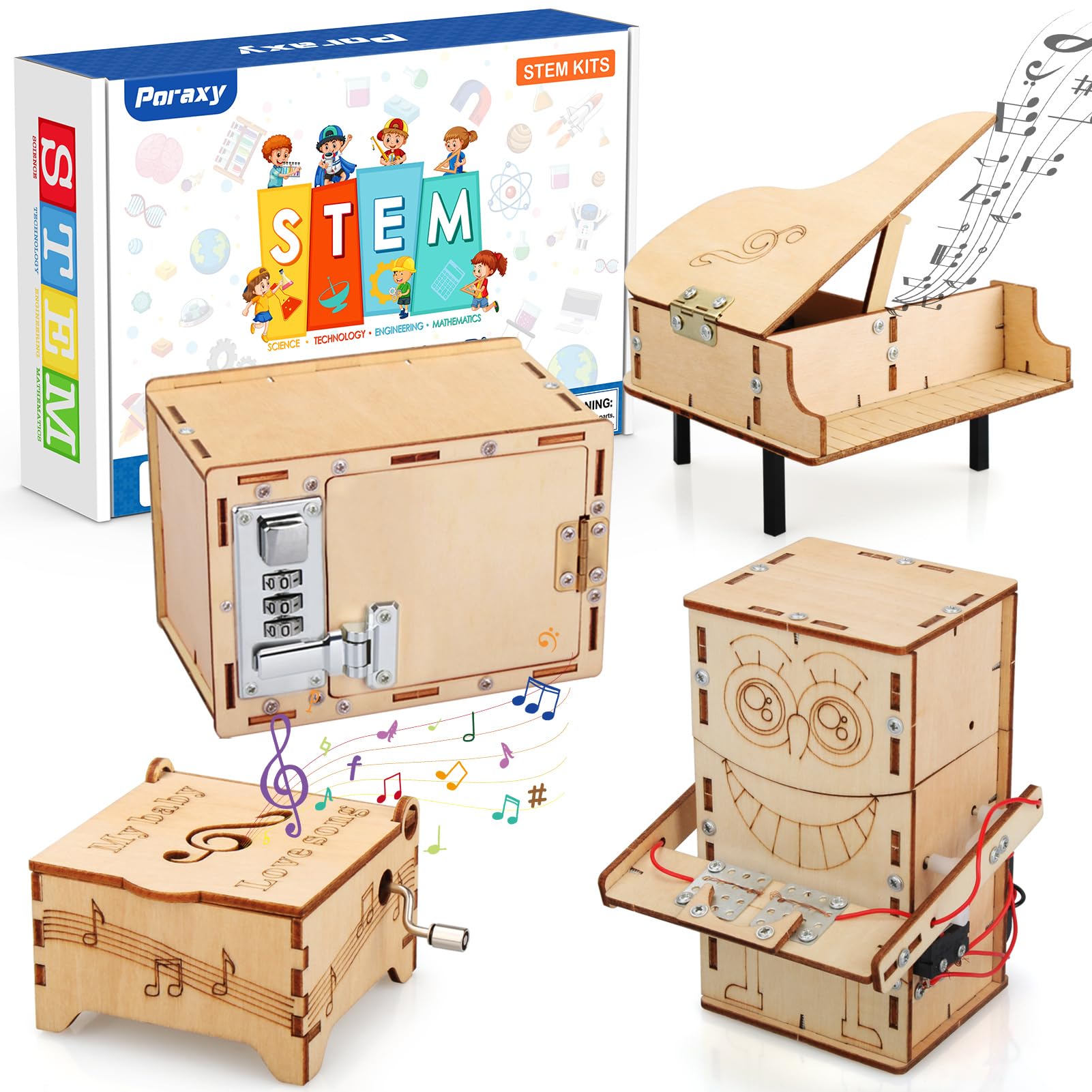 Amazon.com: Poraxy 4 Set STEM Kits for Kids Ages 8-10 10-12, Toys
