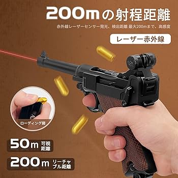 Amazon | 排莢式 トイガン モデルガン ハンドガン風 レーザー銃 ルガー