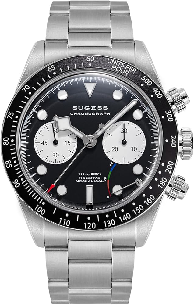 Amazon.com: Sugess Seagull ST1907 Panda 41mm Black Power Indicator