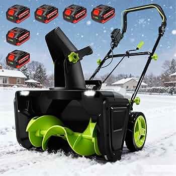 Amazon.co.jp: ZAPJQL電動除雪機 家庭用 電動スコップ 投雪機 40V双