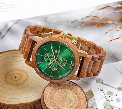 Amazon.co.jp: Maui Kool 木製クロノグラフ腕時計 Pukulani