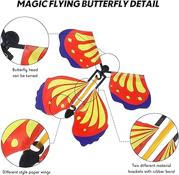 Amazon.co.jp: 20ピース マジックフライングバタフライ ゴムバンド