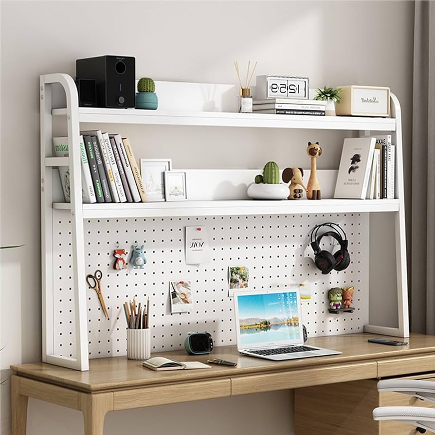 Amazon.co.jp: 2層 デスク上置き棚 - デスクトップの棚、スチール製