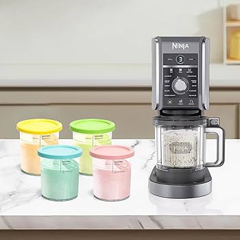 Amazon.com: 4 Pack Ninja Creami Deluxe Pints & Lids, 24oz Family
