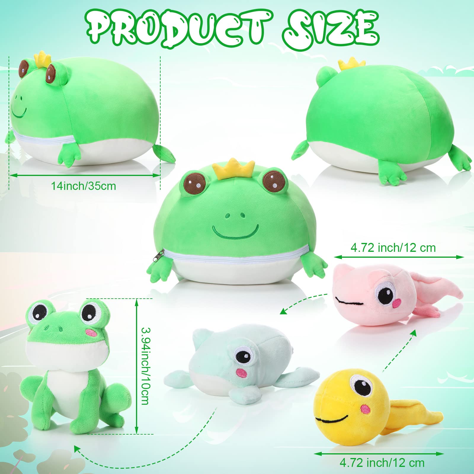 Amazon.co.jp: Pangda カエルのぬいぐるみ5点セット 14インチ 抱きしめ