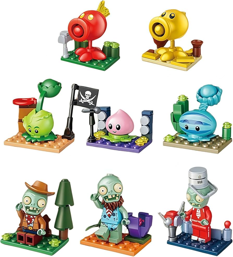 Amazon.com: JHESAO Plants and Zombies Toys Zombies Assembly PVZ