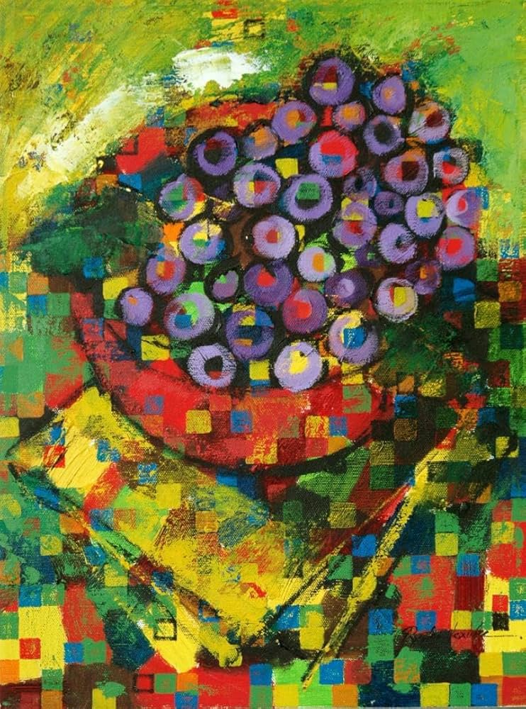 油絵 菅家令子 絵 絵画 インテリア uF6-061004 野菜と果物 油絵 菅家