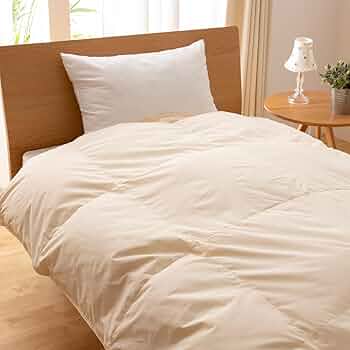 Amazon｜【甲州羽毛ふとん】洗える羽毛肌掛けふとん（シングル）｜掛け