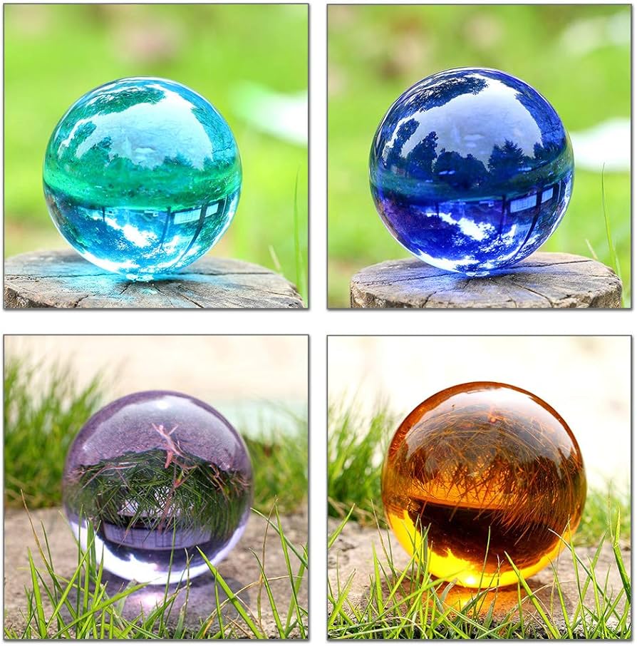Amazon.co.jp: クリスタル クリア ボール 水晶球 水晶玉 多色透明