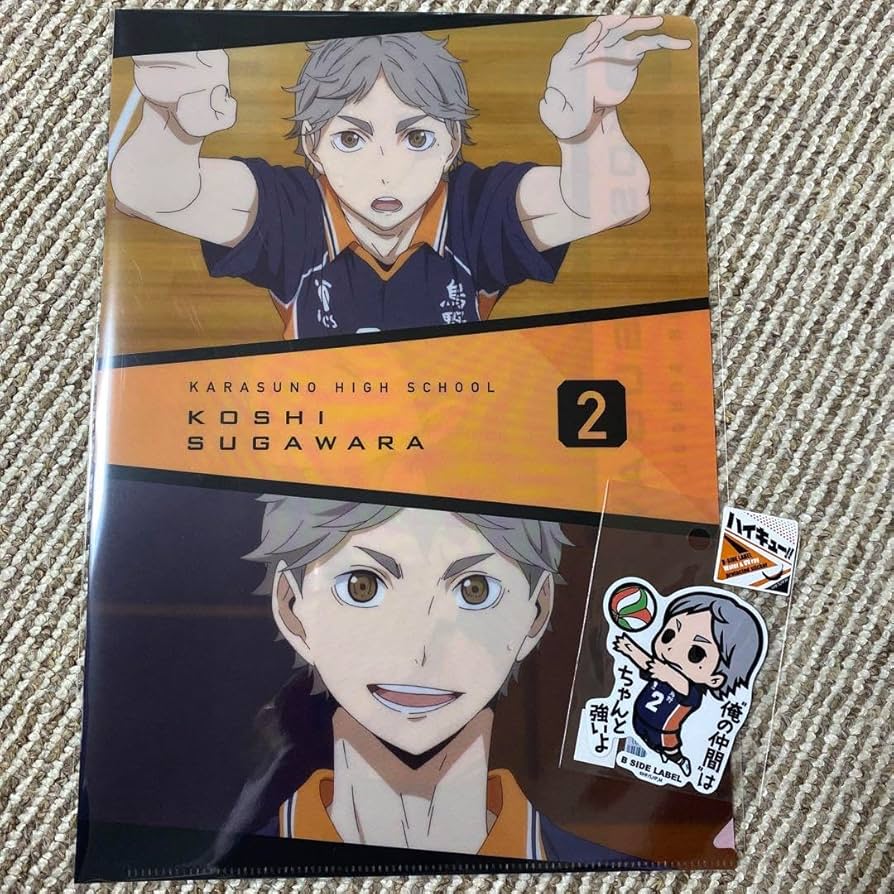 Amazon.co.jp: ハイキュー 菅原孝支 クリアファイル、デフォルメ