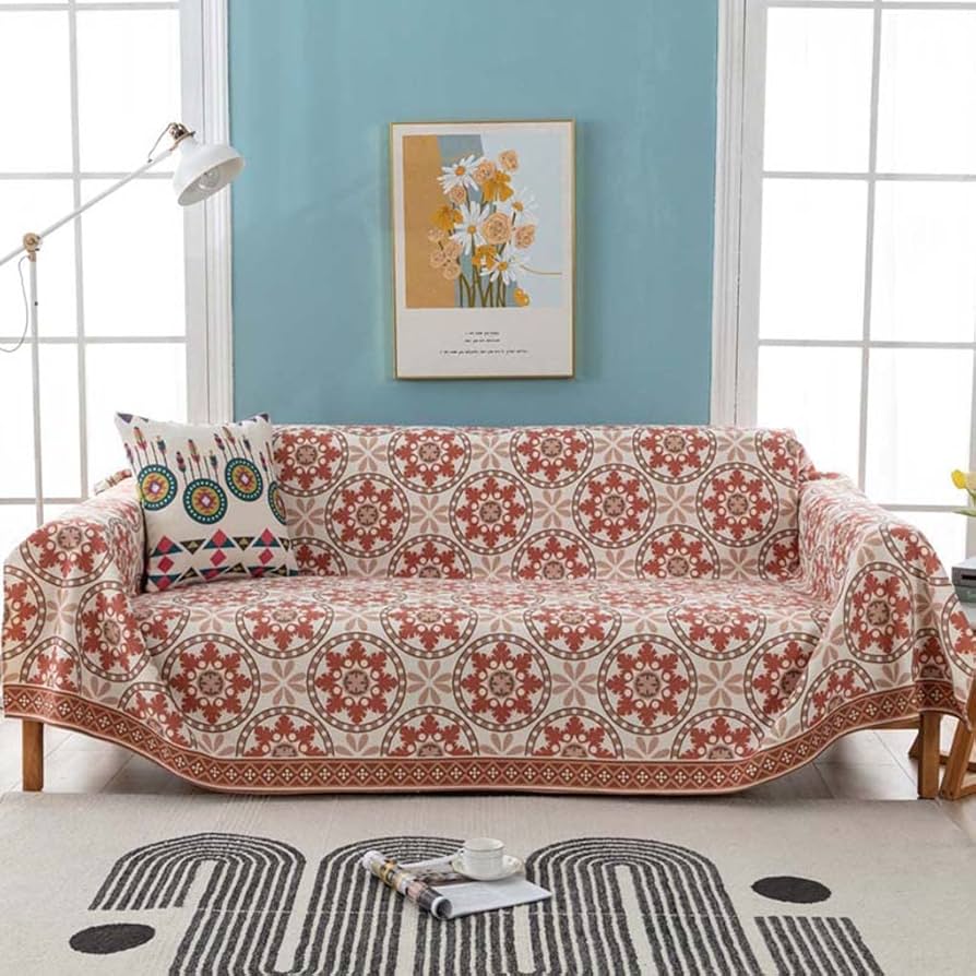 Amazon｜ソファカバー 2人掛け 肘付き おしゃれ カラフル マルチカバー