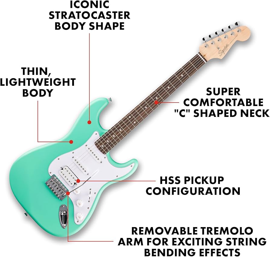 Amazon.com: Fender Squier Debut Series Stratocaster HSS Electric