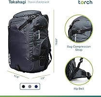 Amazon.com: torch 40L Travel Backpack for Men - Large Carry On