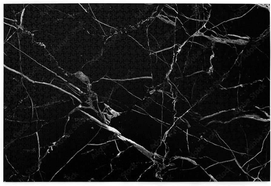 Amazon.co.jp: ジグソーパズル 1000ピース 白黒 大理石 パズル 横型