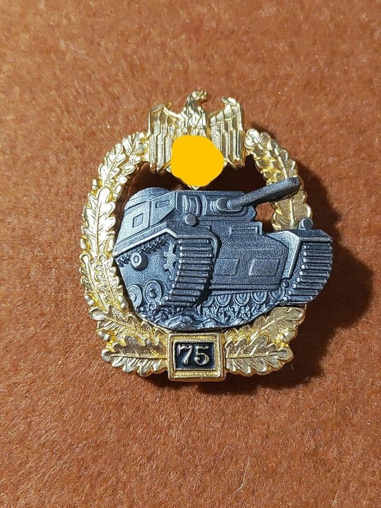 Amazon.co.jp: ドイツ軍勲章：戦車突撃章75回（金属製レプリカ