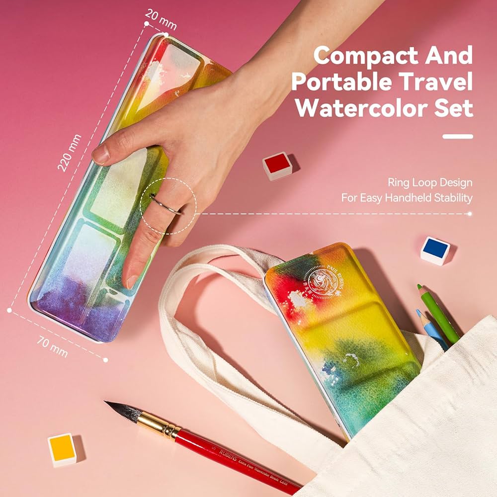 Amazon | Paul Rubens 水彩絵の具セット、24色ソリッド水彩絵の具