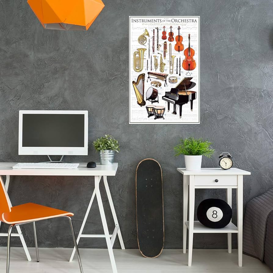 Amazon.co.jp: EuroGraphicsオーケストラのポスターの2450から1410楽器