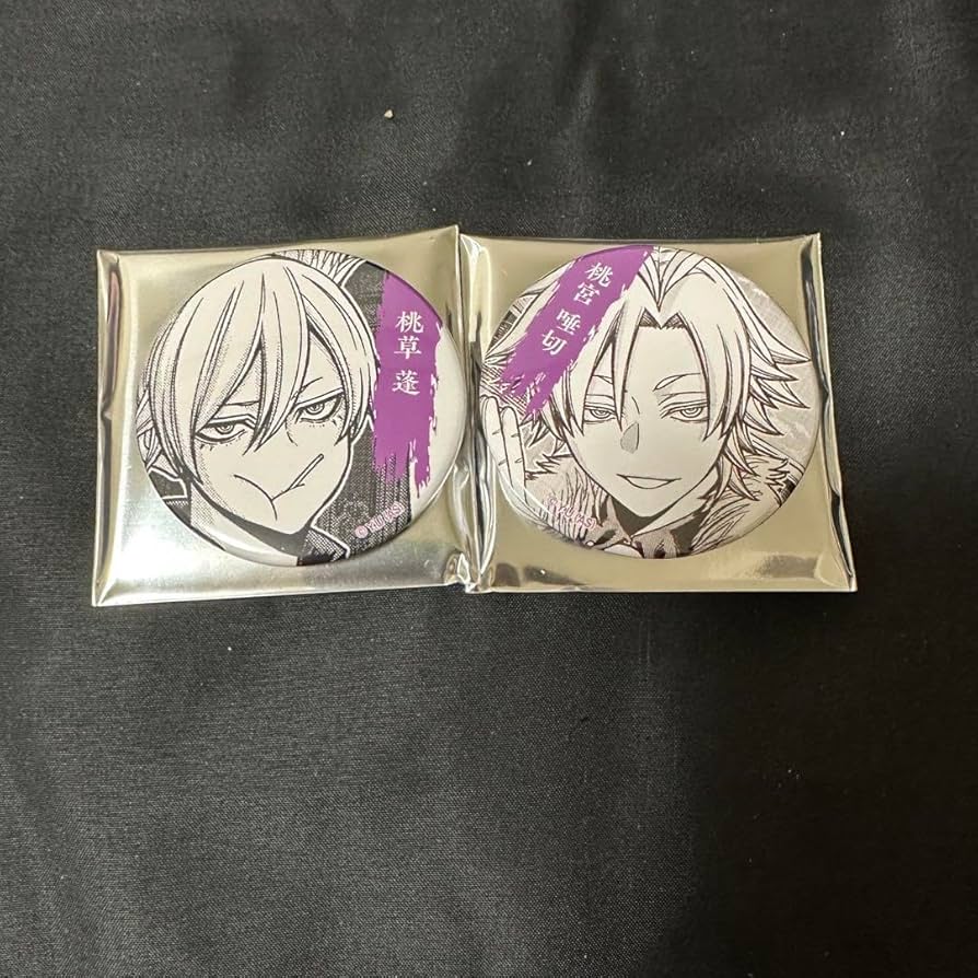 Amazon | 桃源暗鬼 TSUTAYA 缶バッジ 桃宮唾切 桃草蓬 | バッジ | おもちゃ