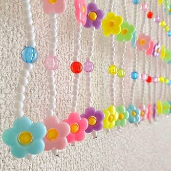 Amazon.co.jp: のれん ビーズ 珠暖簾 ビーズカーテン ポップ 昭和