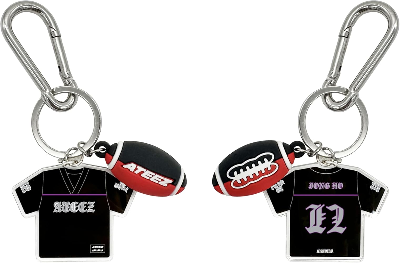 Amazon.com: ATEEZ Official Tour Merch Football Keyring : Sports