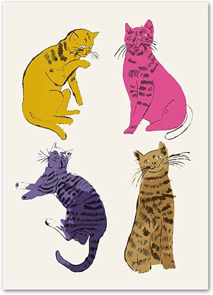 Amazon.co.jp: アンディウォーホルポスター展猫の壁アートアンディ