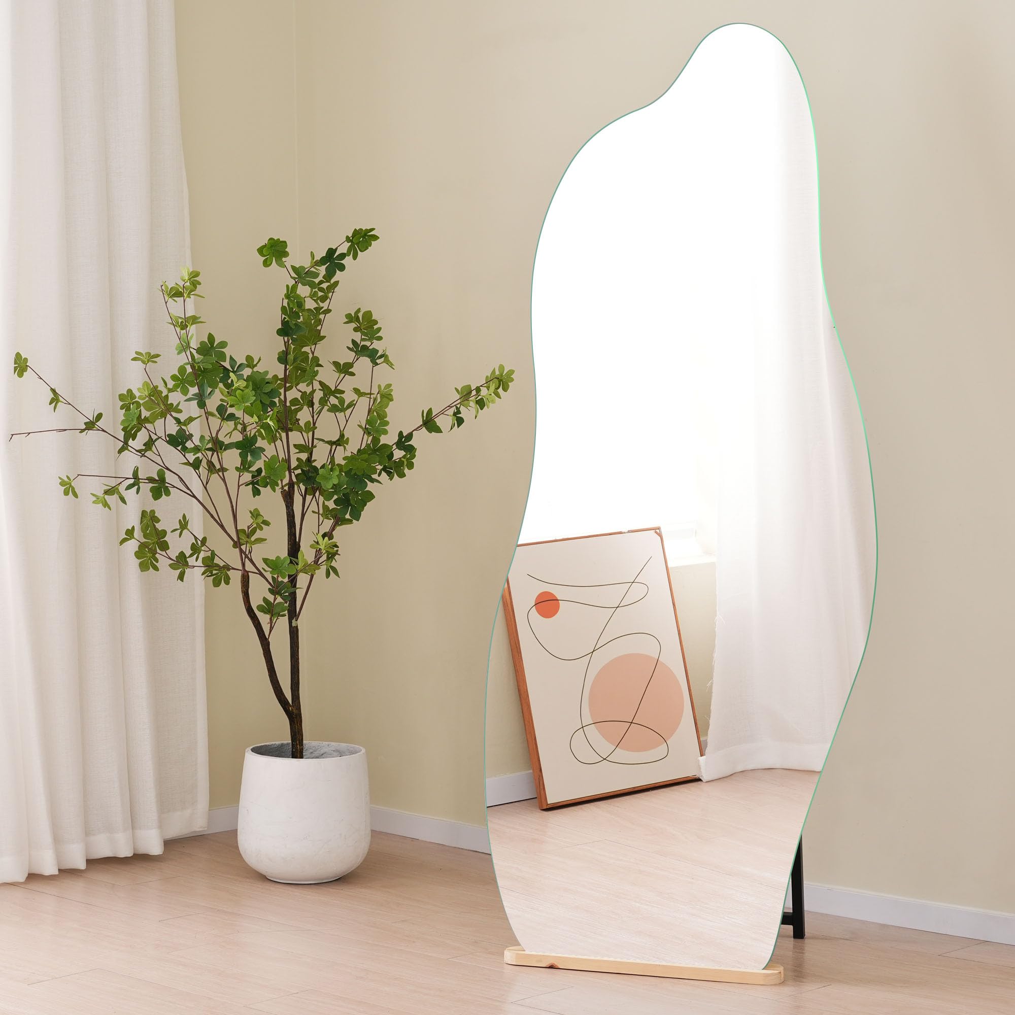 Amazon.co.jp: 170*70CM ウェーブミラー スタンドミラー 全身 姿見鏡