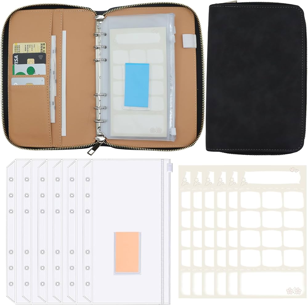 Amazon.co.jp: Petyume A6家計簿バインダー ジッパー式6穴ファイル