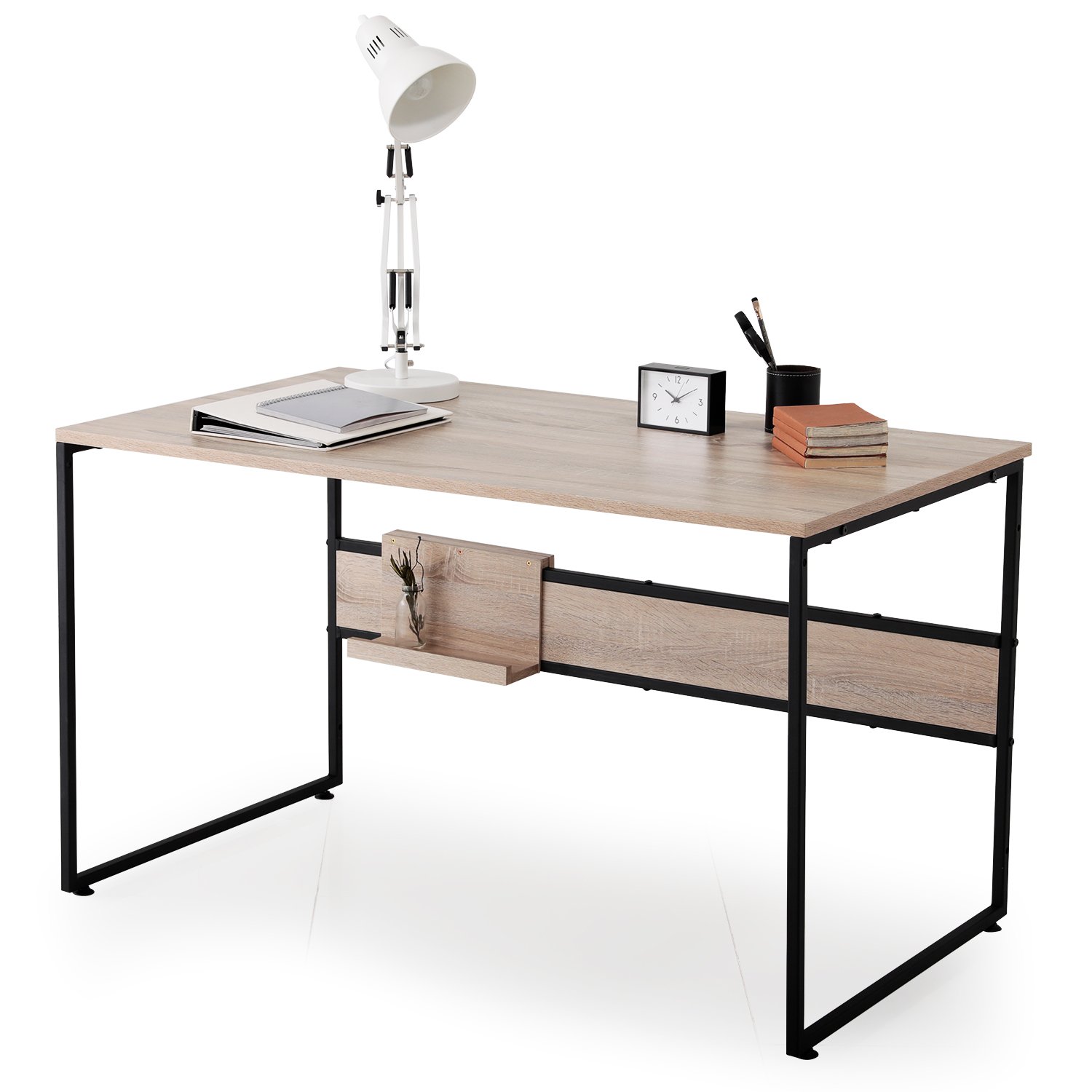 Amazon | LOWYA ロウヤ オフィスデスク デスク タップ収納付き